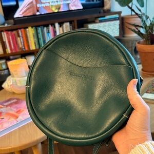 Portland Leather Green Crossbody Bag